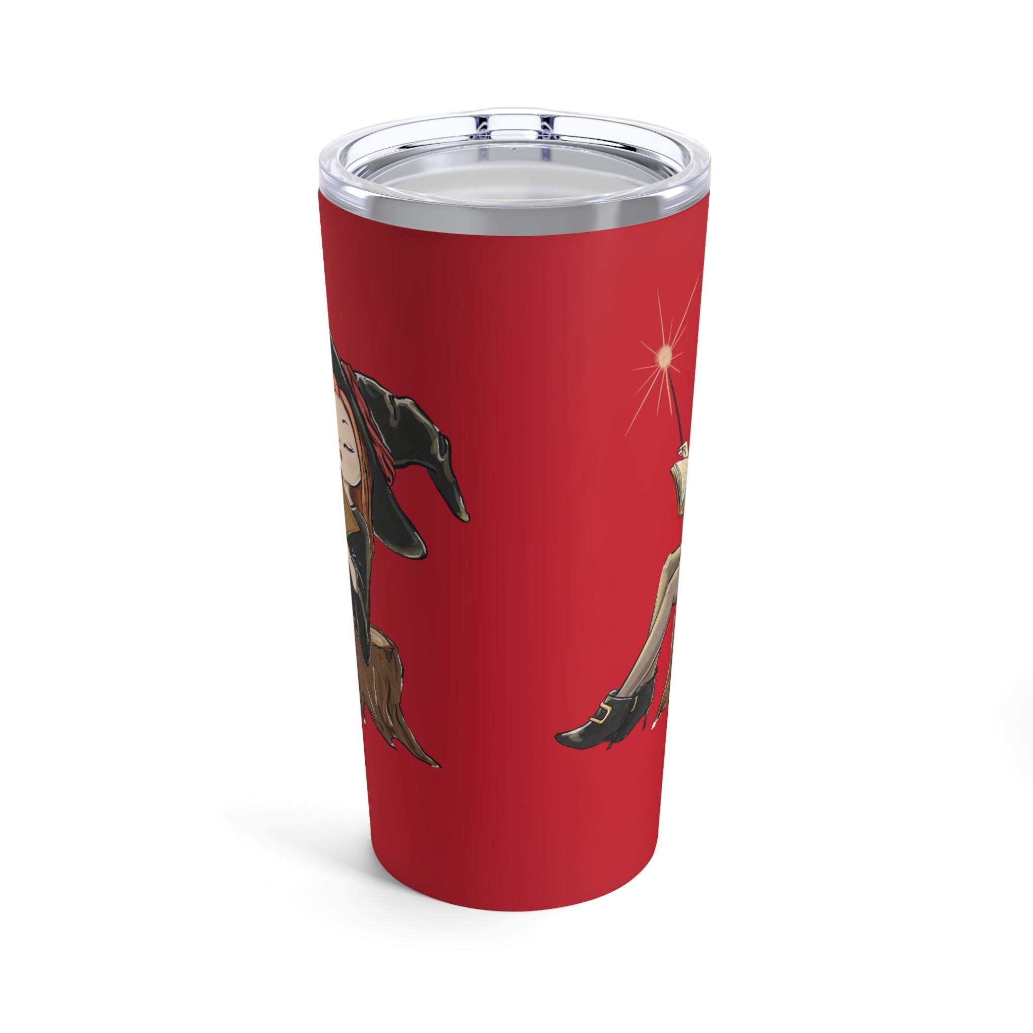 Love Magic Red Witch Halloween Print Stainless Steel Tumbler 20oz
