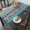 Christmas Toy Soldiers Blue Midcentury Retro Polyester Table Runner