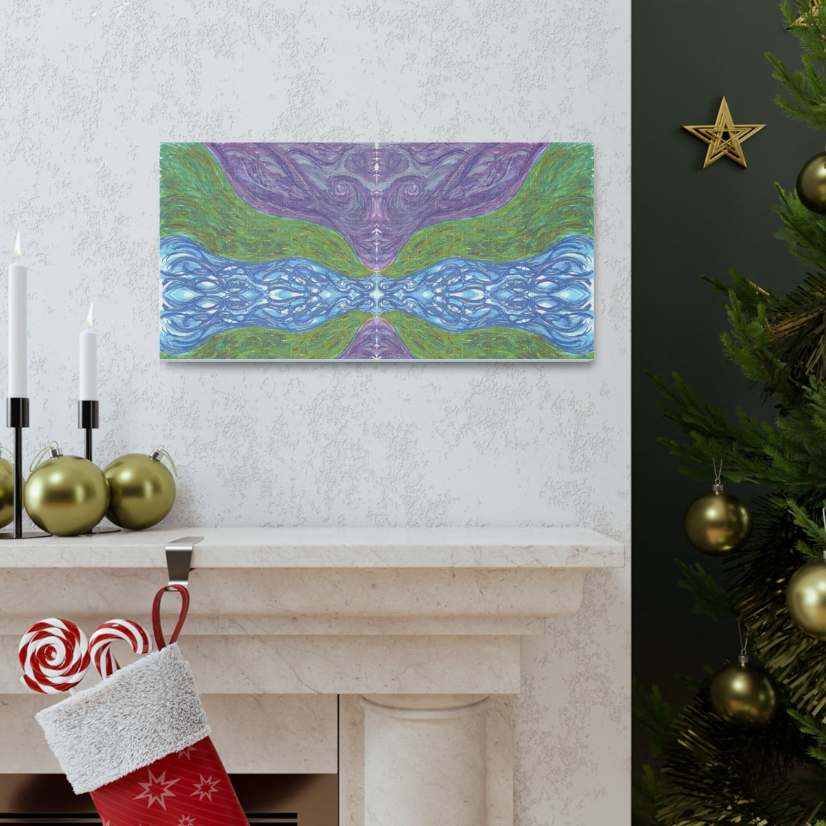 Purple Celestial Caden Caraco Art Canvas Gallery Wrap