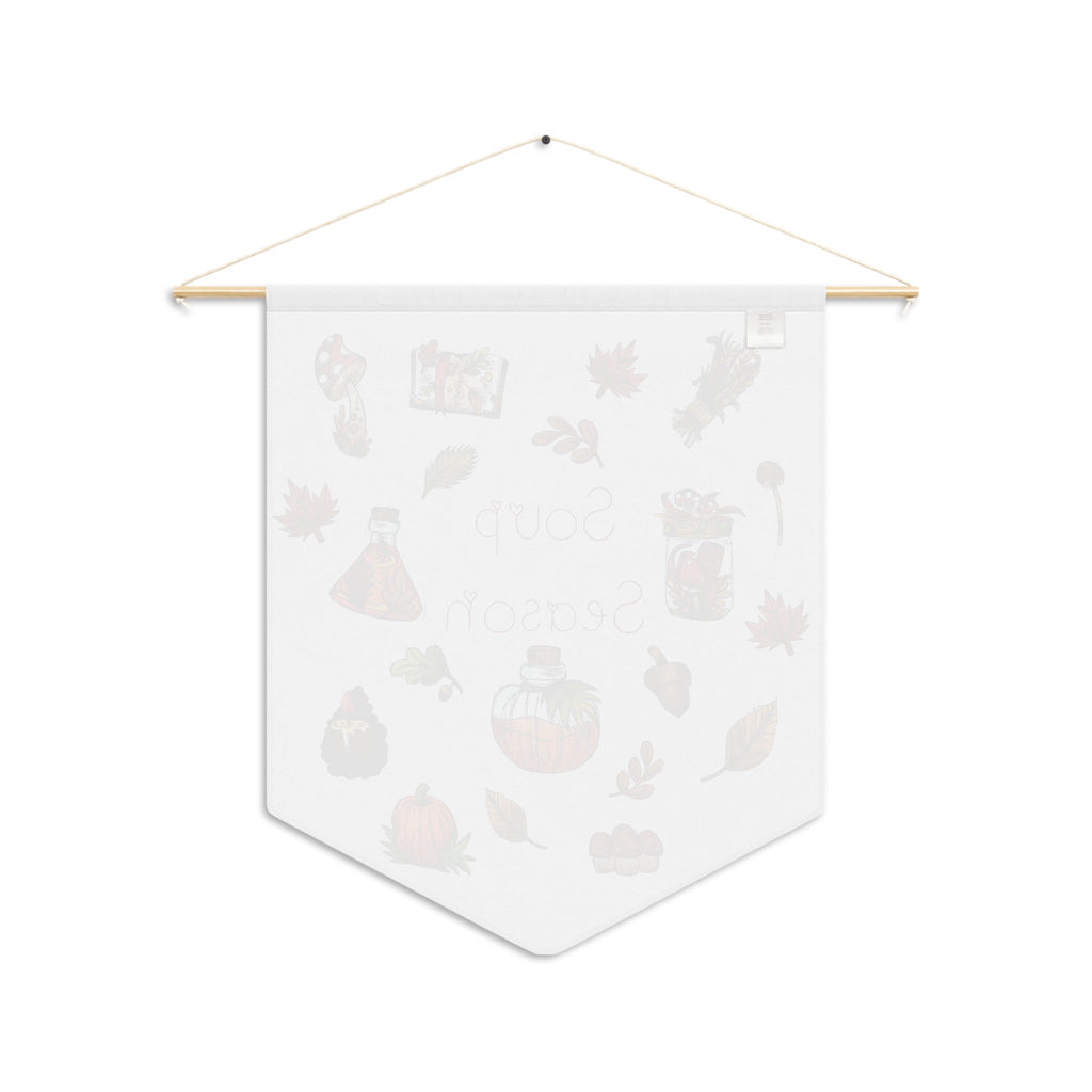 Soup Season Fall Autumn Decor Print Wall Hanging Banner Flag