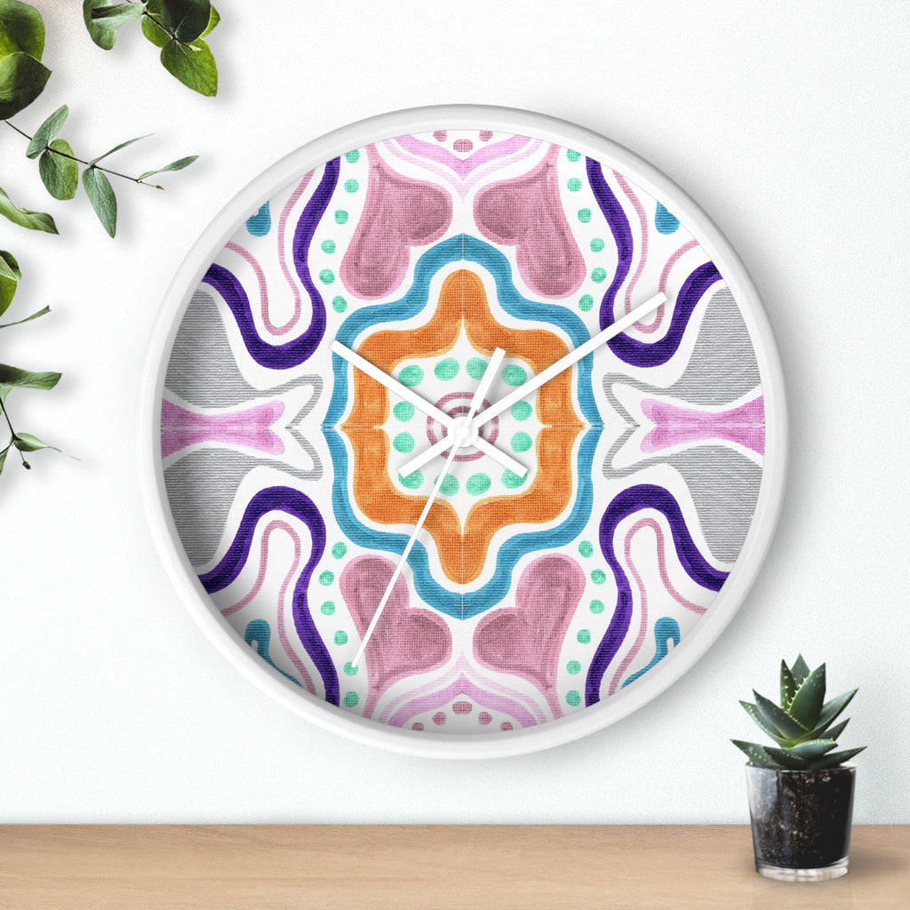 Love Frequency Caden Caraco Wooden White Silent Wall Clock