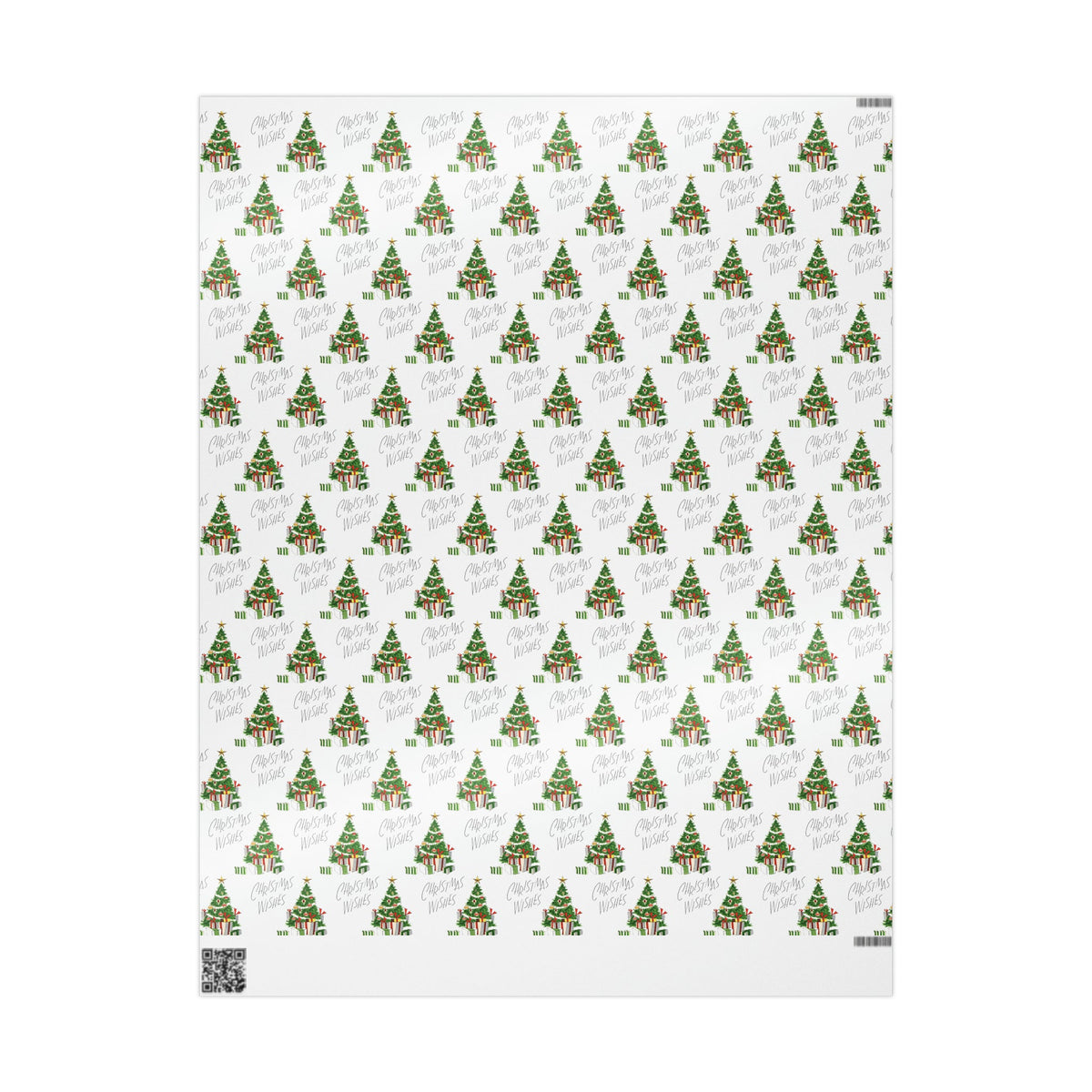 Christmas Wishes Christmas Tree With Presents Mid Century Retro Christmas Print Holiday Gift Wrap Paper - Glossy Or Matte