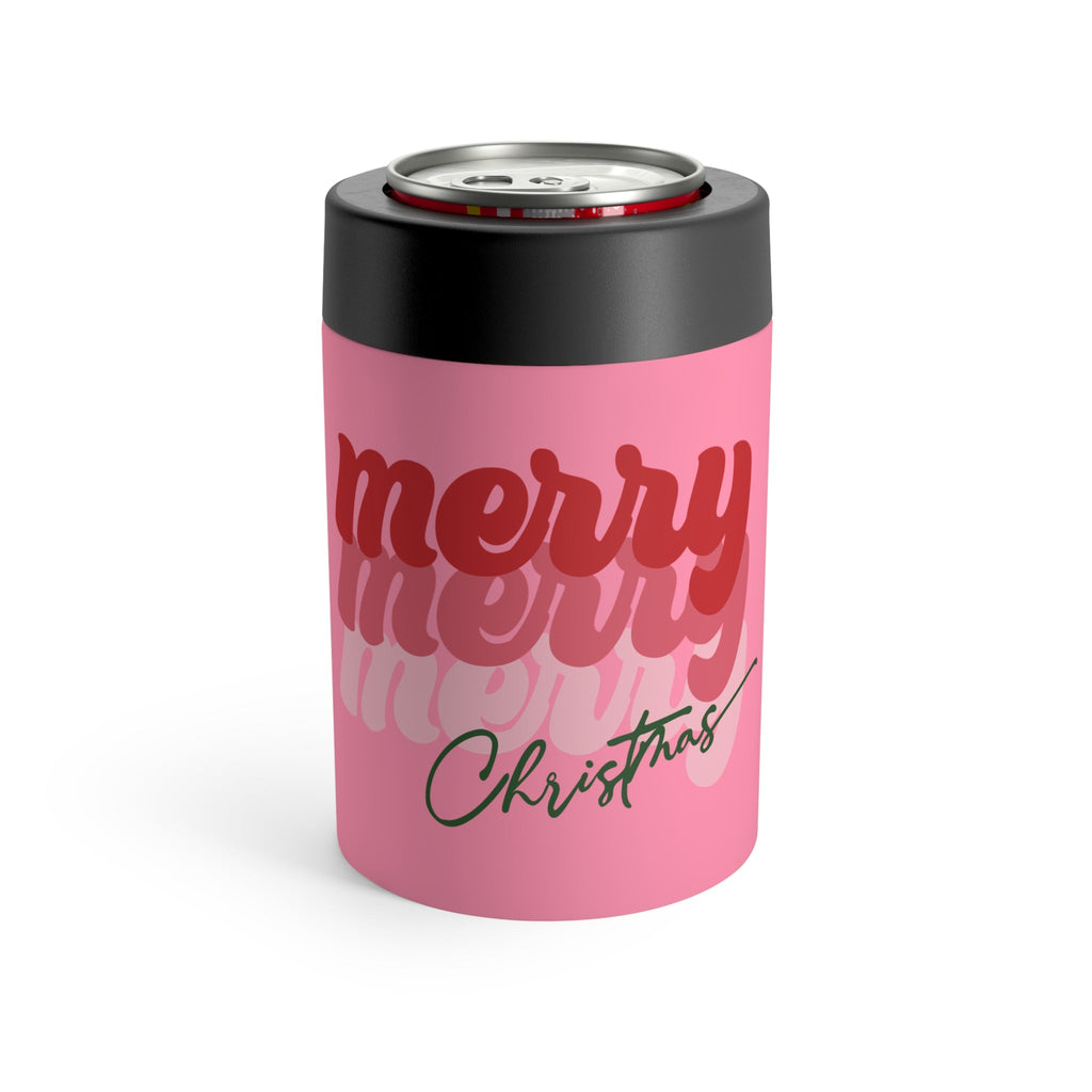 Merry Merry Merry Christmas Stainless Steel Can Holder