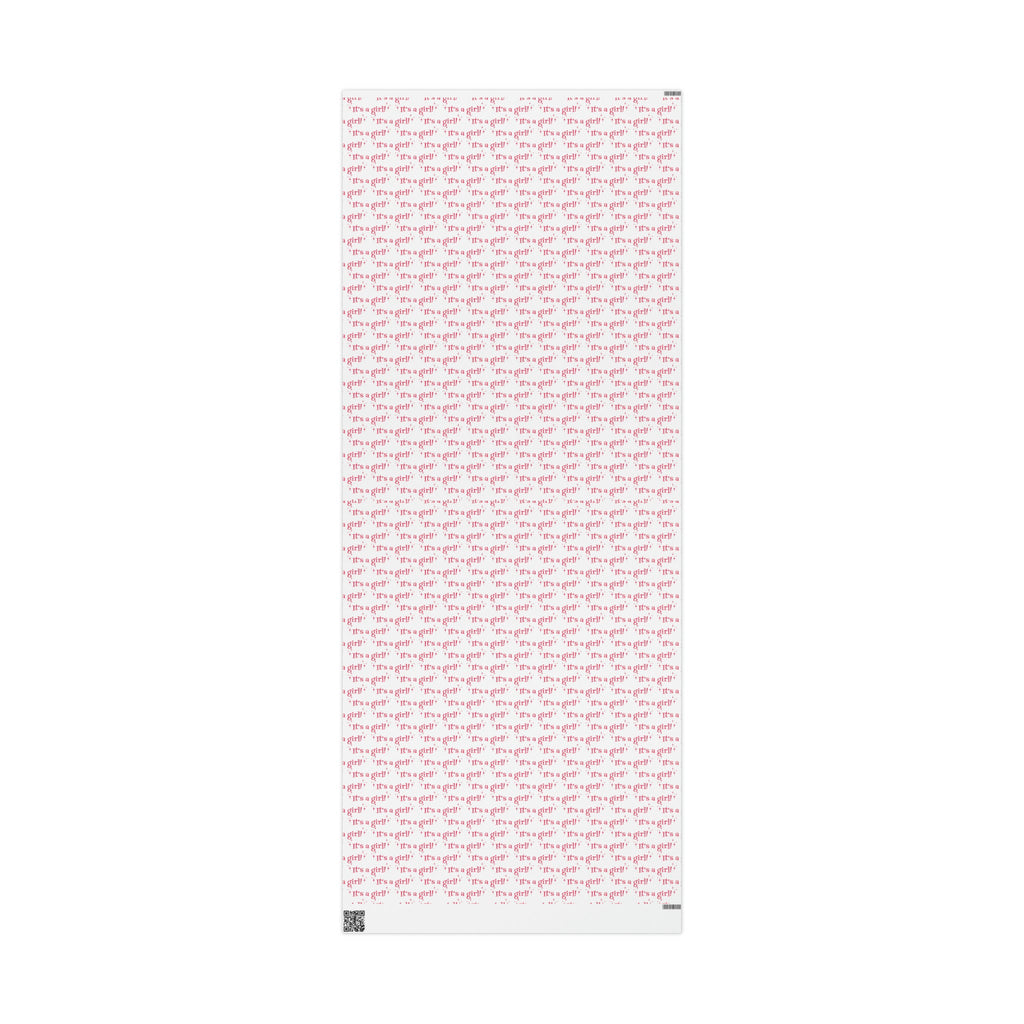 It's A Girl Starburst Atomic Retro Style Baby Shower Gift Wrap Paper - Glossy Or Matte