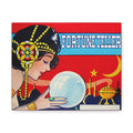Fortune Teller Celestial Crystal Ball Retro Print Canvas Gallery Wrap