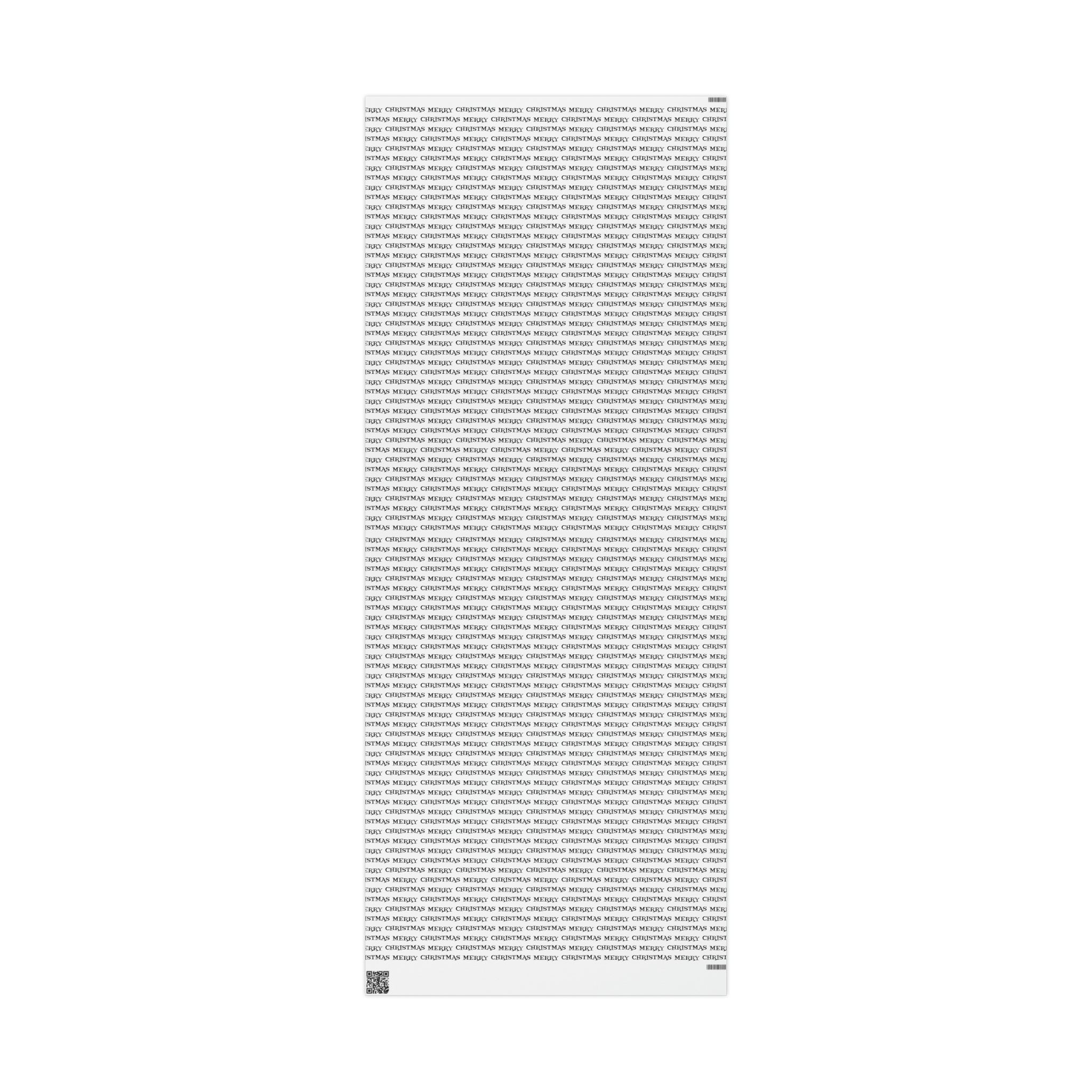 Merry Christmas Black And White Atomic Retro Style Holiday Gift Wrap Paper - Glossy Or Matte