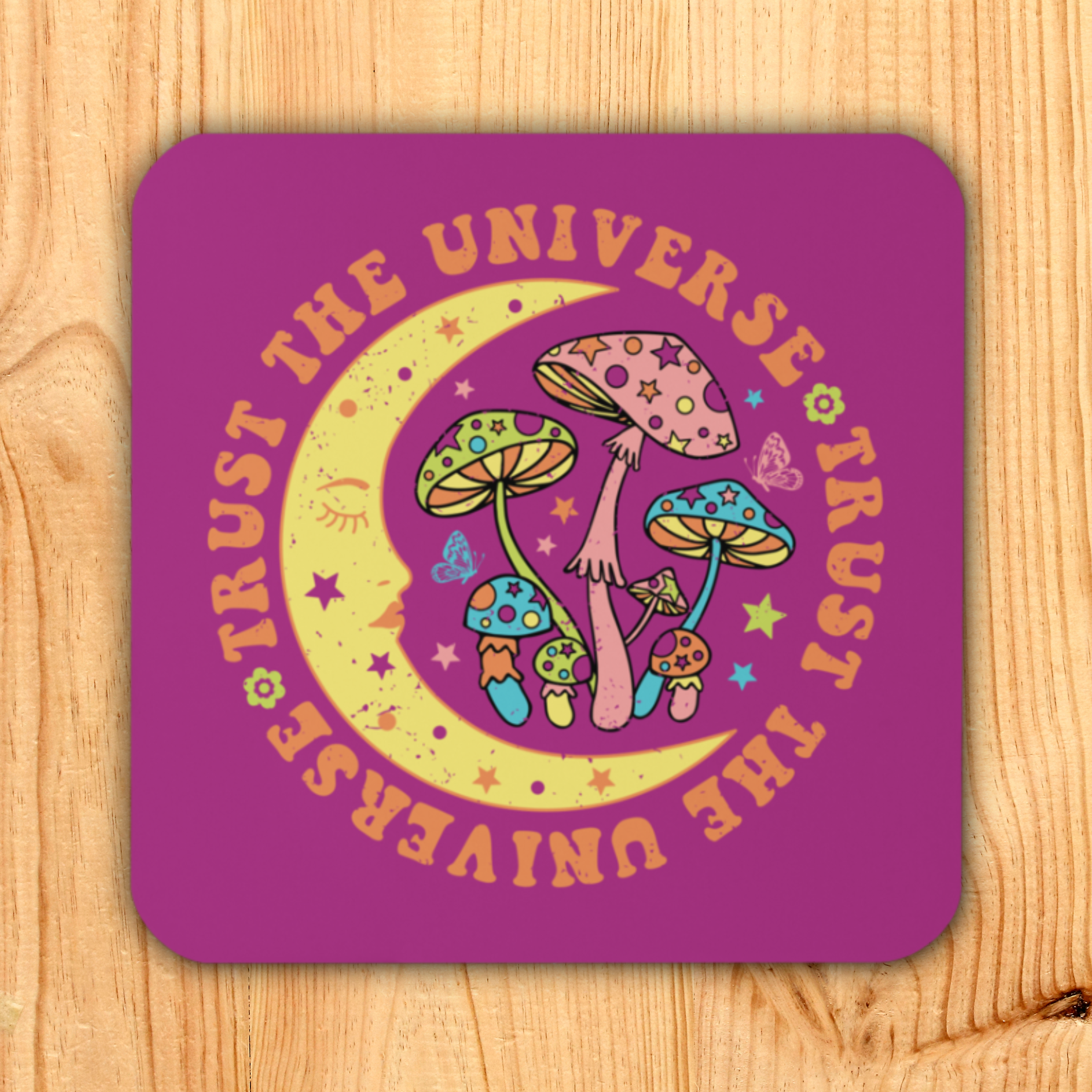 Trust The Universe Celestial Cork-back Coaster