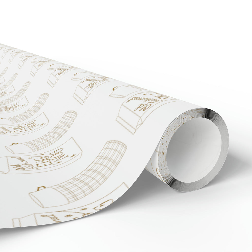 Egg Nog Thermos Retro Style Christmas Print Holiday Gift Wrap Paper - Glossy Or Matte