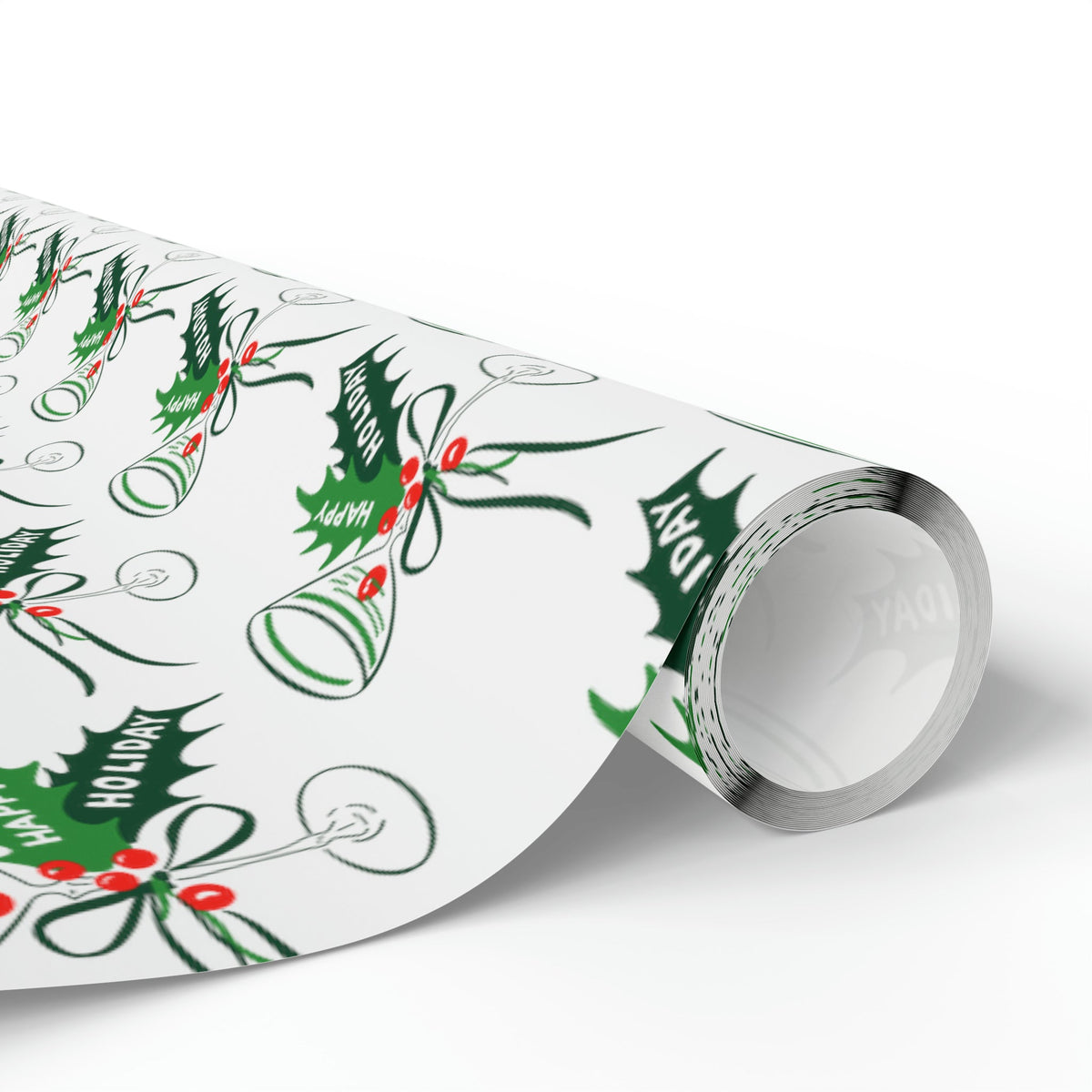 Happy Holidays Champagne Cocktails Mid Century Retro Christmas Print Holiday Gift Wrap Paper - Glossy Or Matte