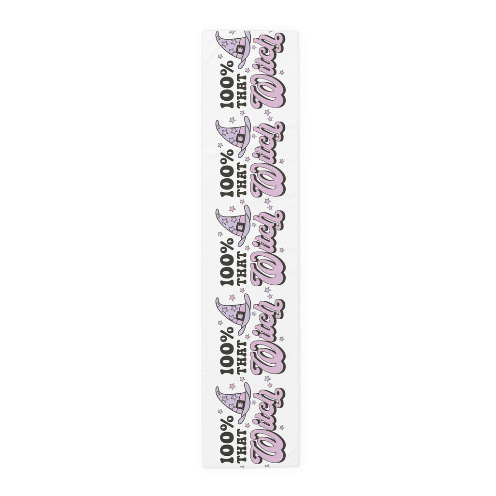 100% That Witch Halloween Print Cotton Poly Table Runner