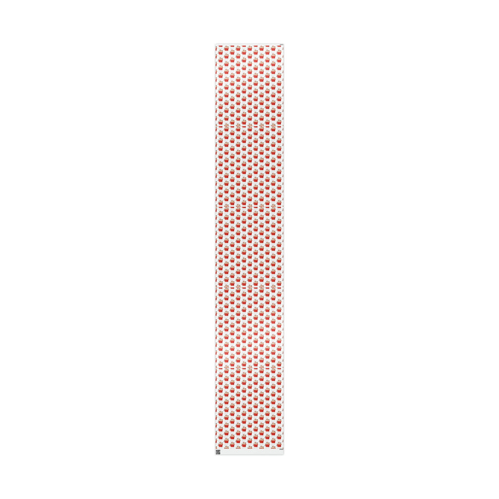 Christmas Wishes Santa In Chimney Mid Century Retro Christmas Style Holiday Gift Wrap Paper - Glossy Or Matte