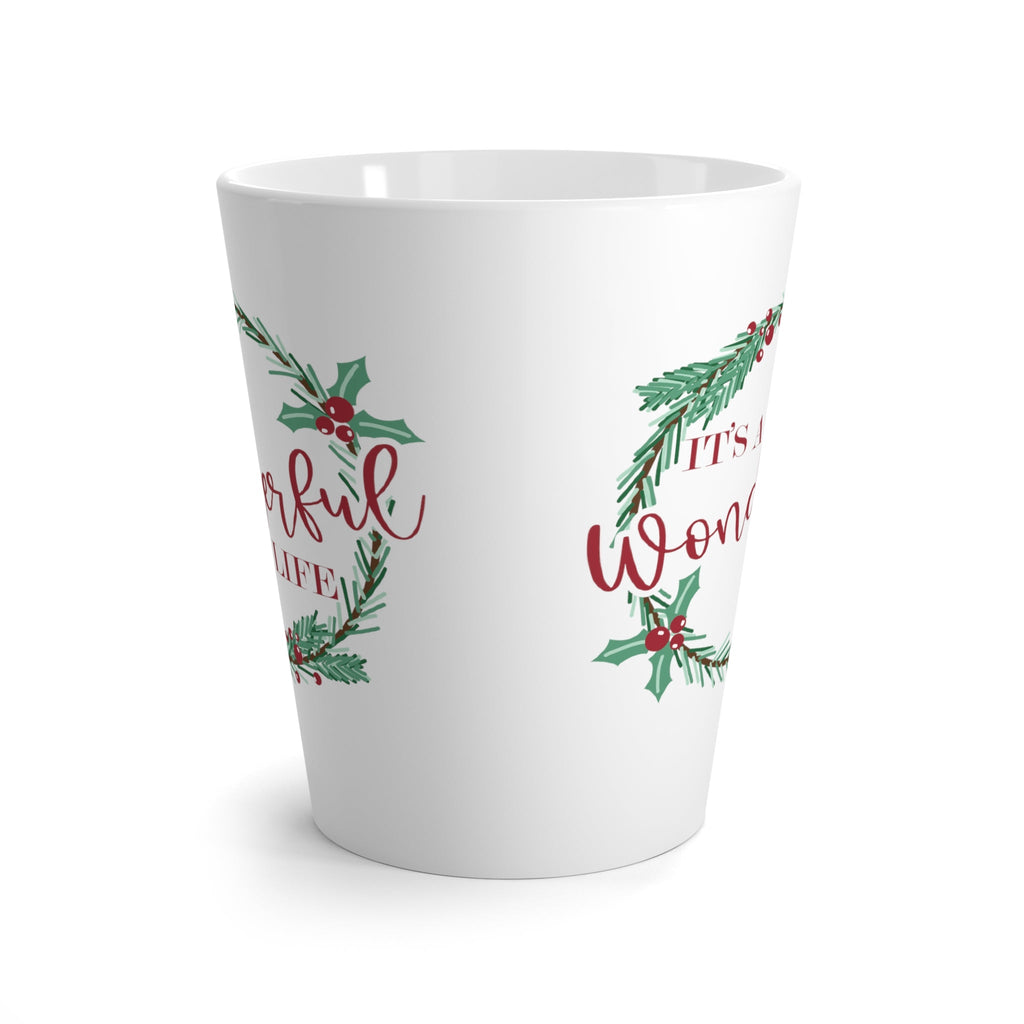 It's A Wonderful Life Wreath Christmas Latte Mug