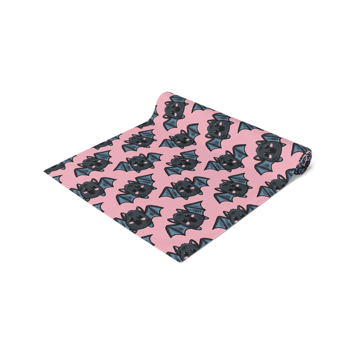 Halloween Bats Pink Fall Autumn Cotton Poly Table Runner