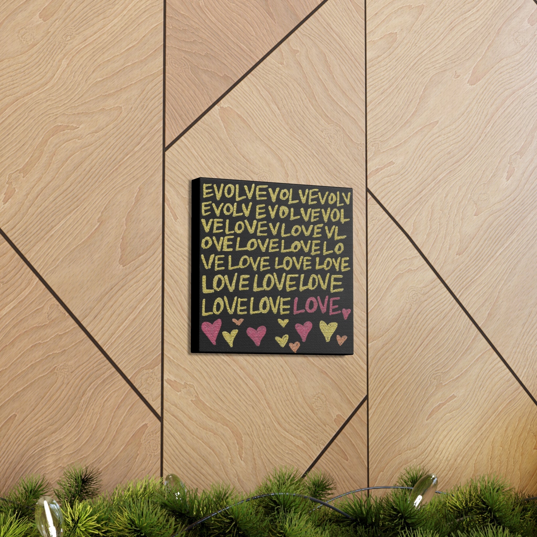 Evolveevlovelove Gold Caden Caraco Canvas Gallery Wrap - Evolve Into Love Collection