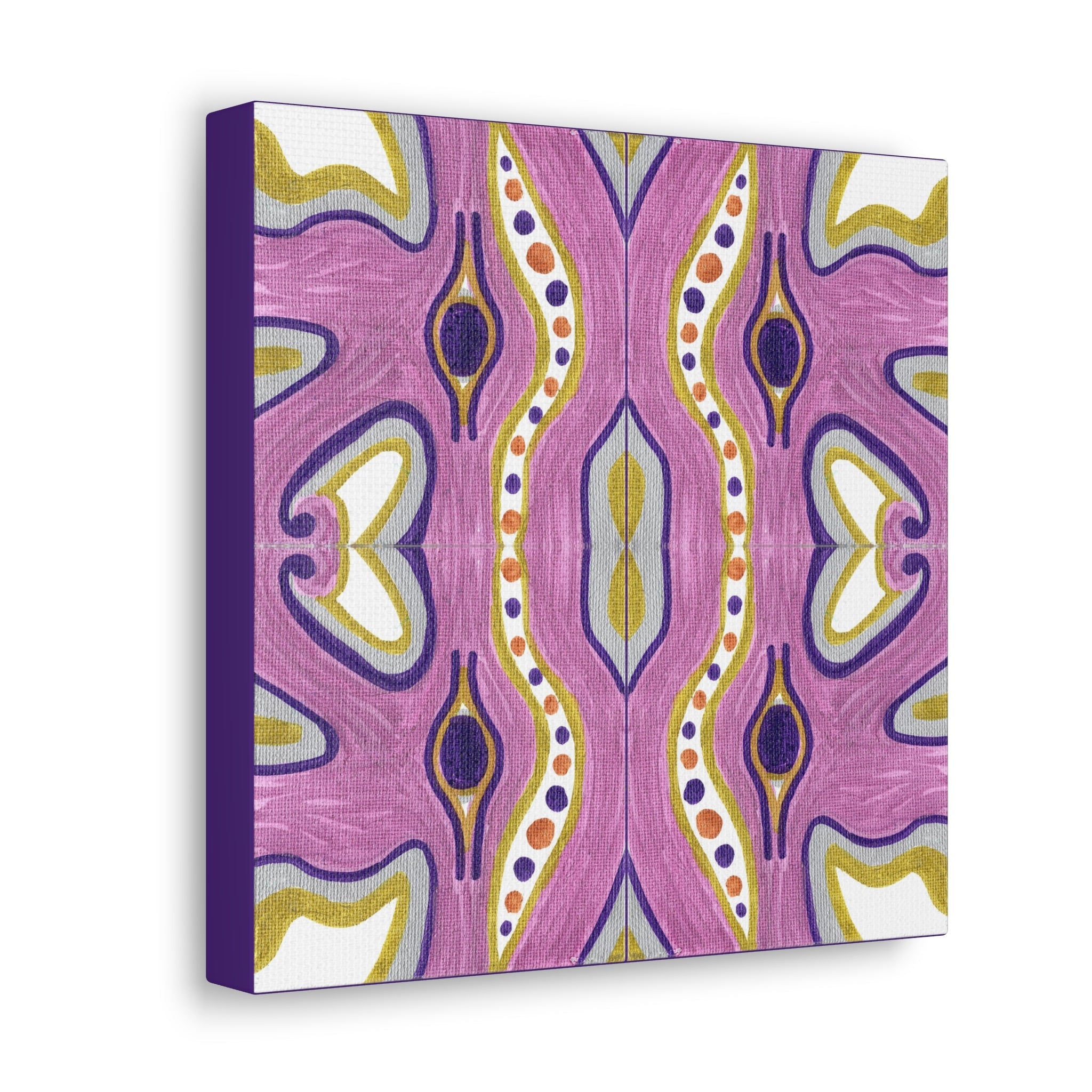 Purple E Mosiac Caden Caraco Canvas Gallery Wrap