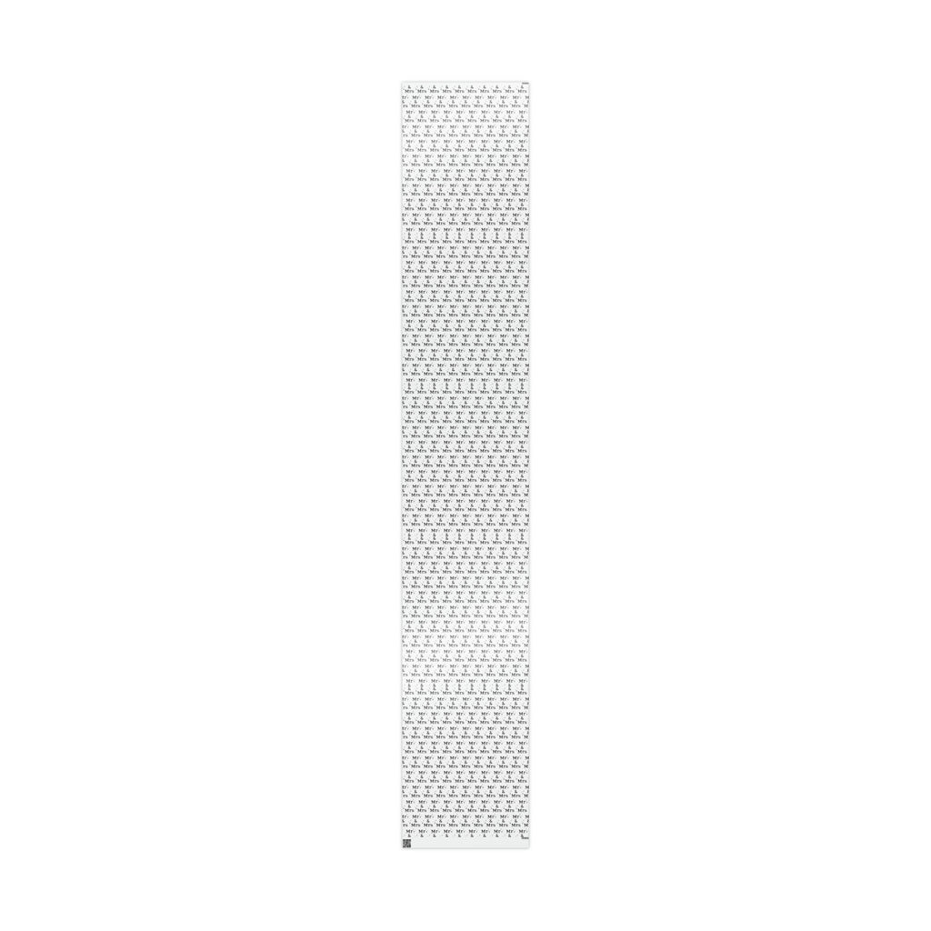 Mr. And Mrs. Atomic Mid Century Retro Style Wedding Holiday Gift Wrap Paper - Glossy Or Matte