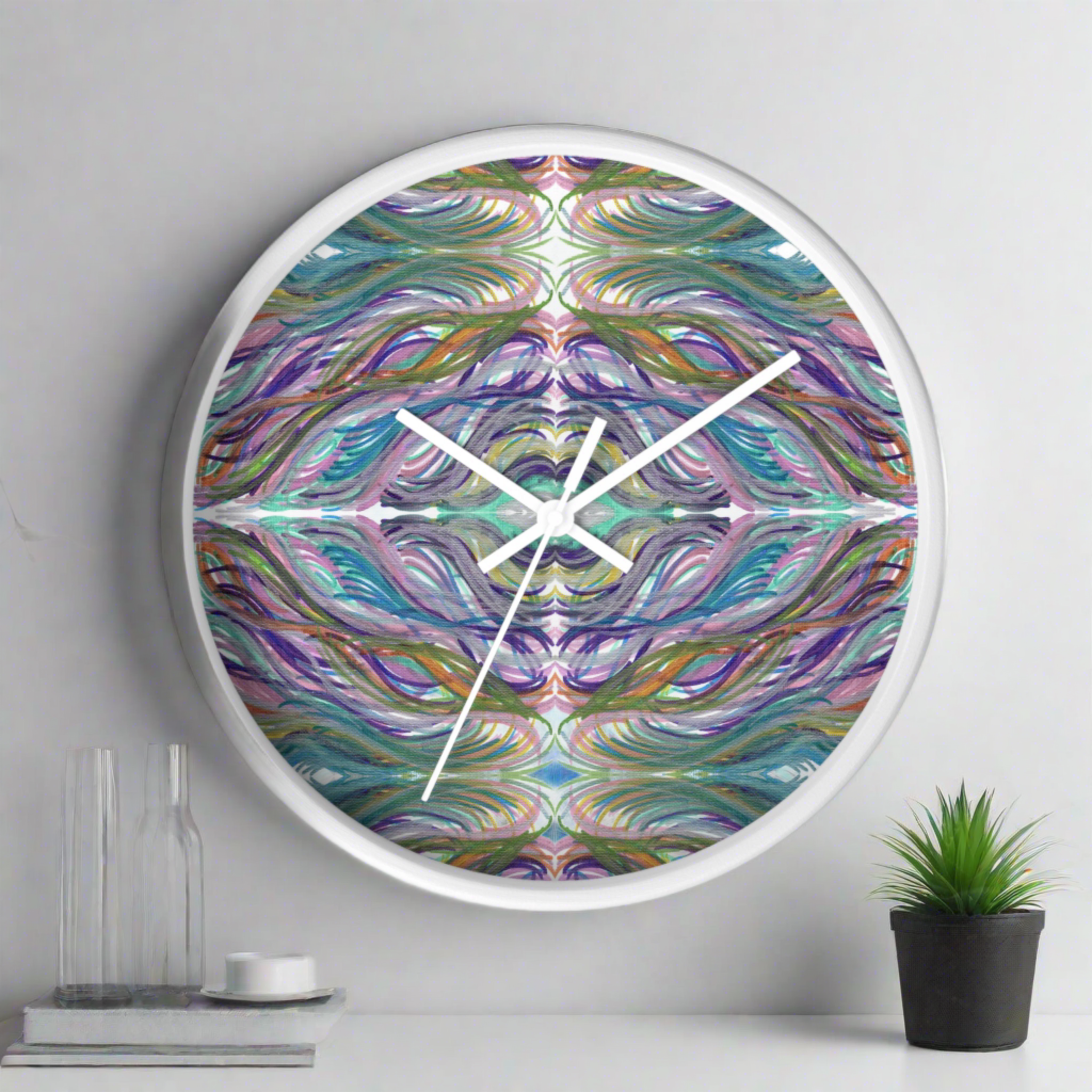 Cupid's Arrow Caden Caraco White Wooden Silent Wall Clock