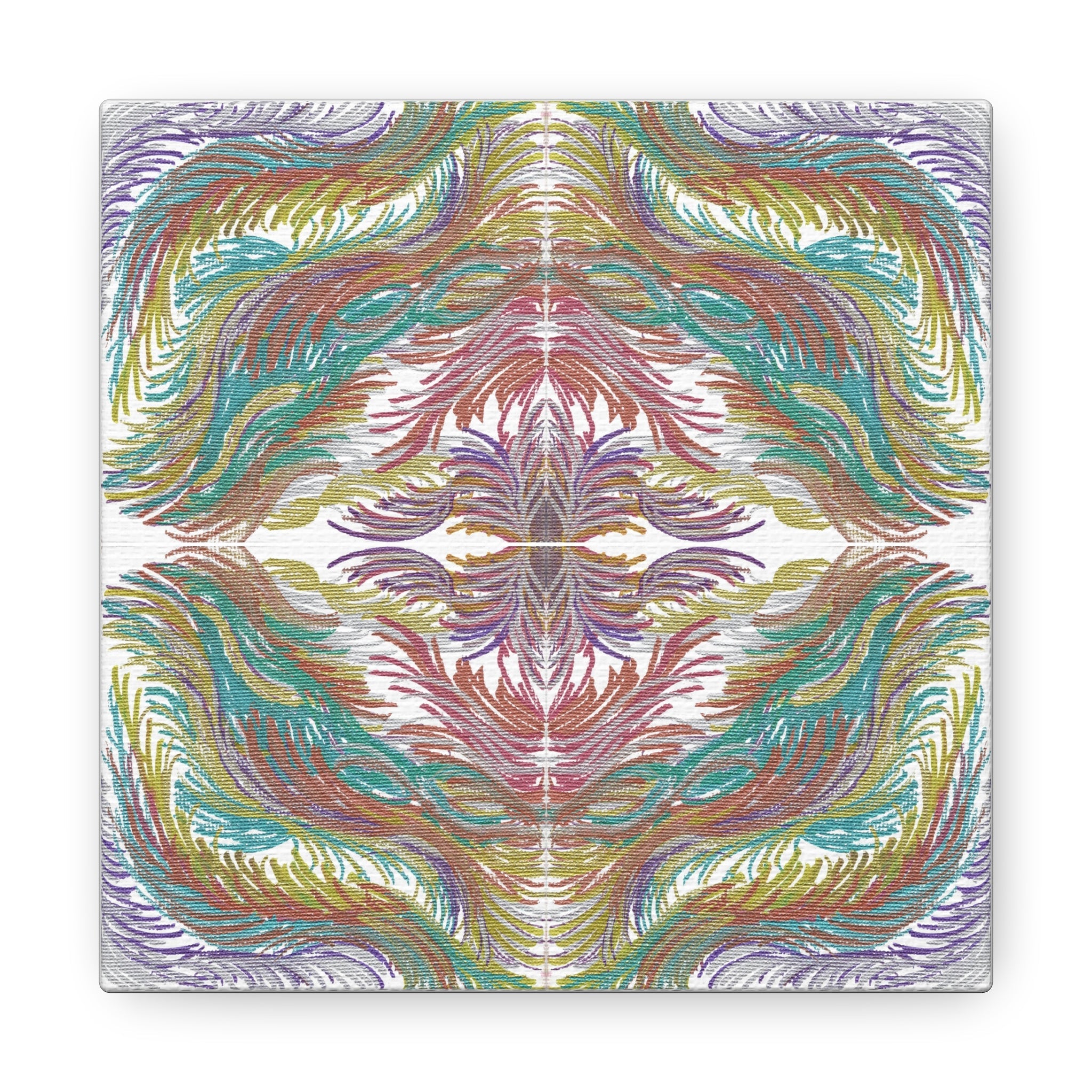 Space Feathers 4 Variation 3 Mosaic Caden Caraco Art Print Canvas Gallery Wrap