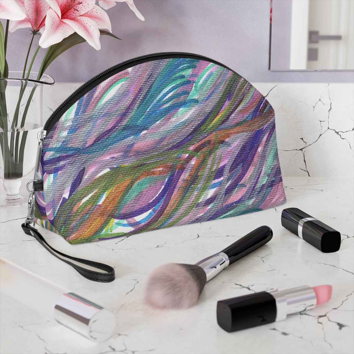 Lyran Winds Caden Caraco Art Print Cosmetic Makeup Bag Wristlet