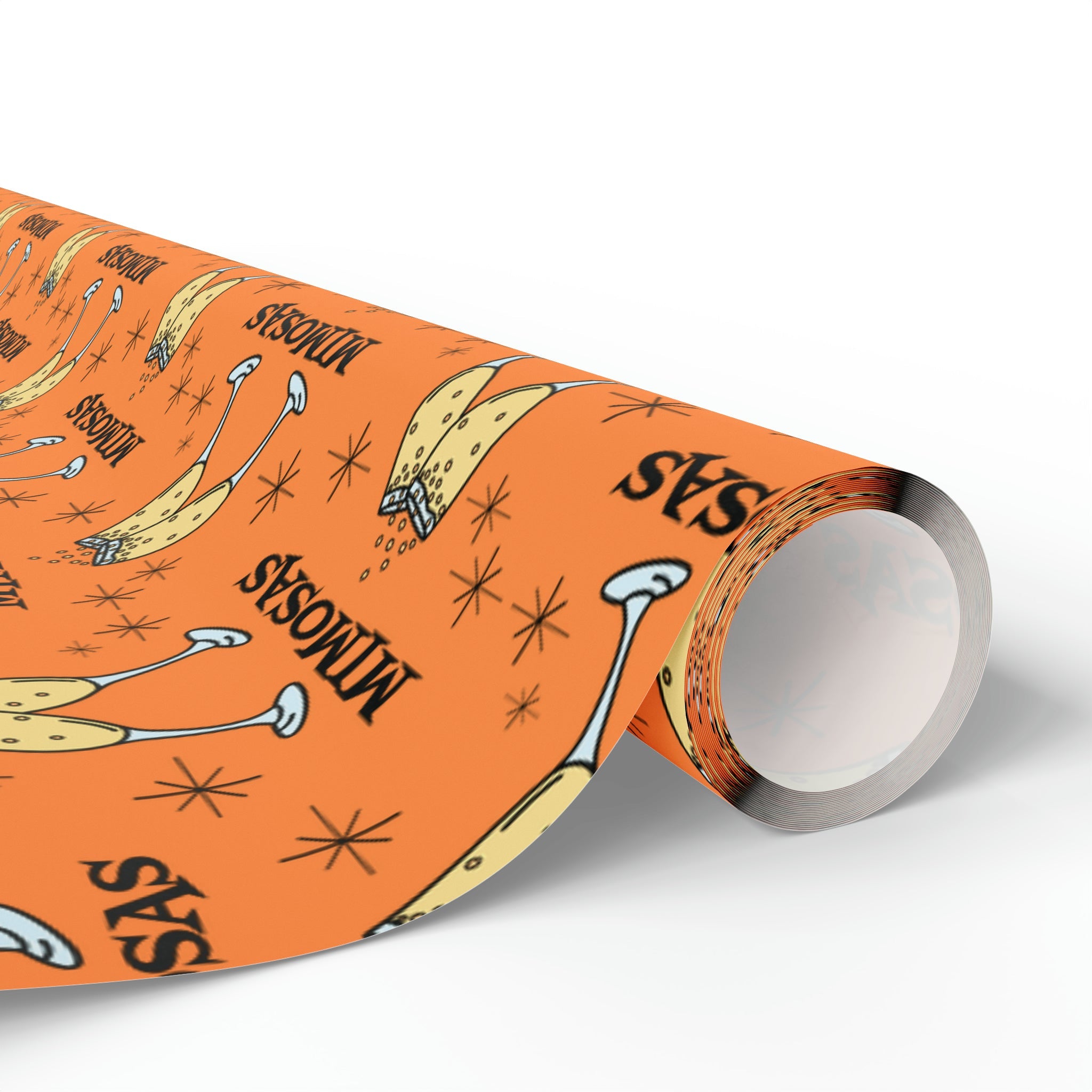 Mimosas Champagne Brunch Atomic Retro Style Holiday Gift Wrap Paper - Glossy Or Matte