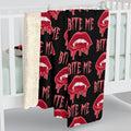 Bite Me Vampire Fangs Halloween Fall Autumn Sherpa Fleece Blanket