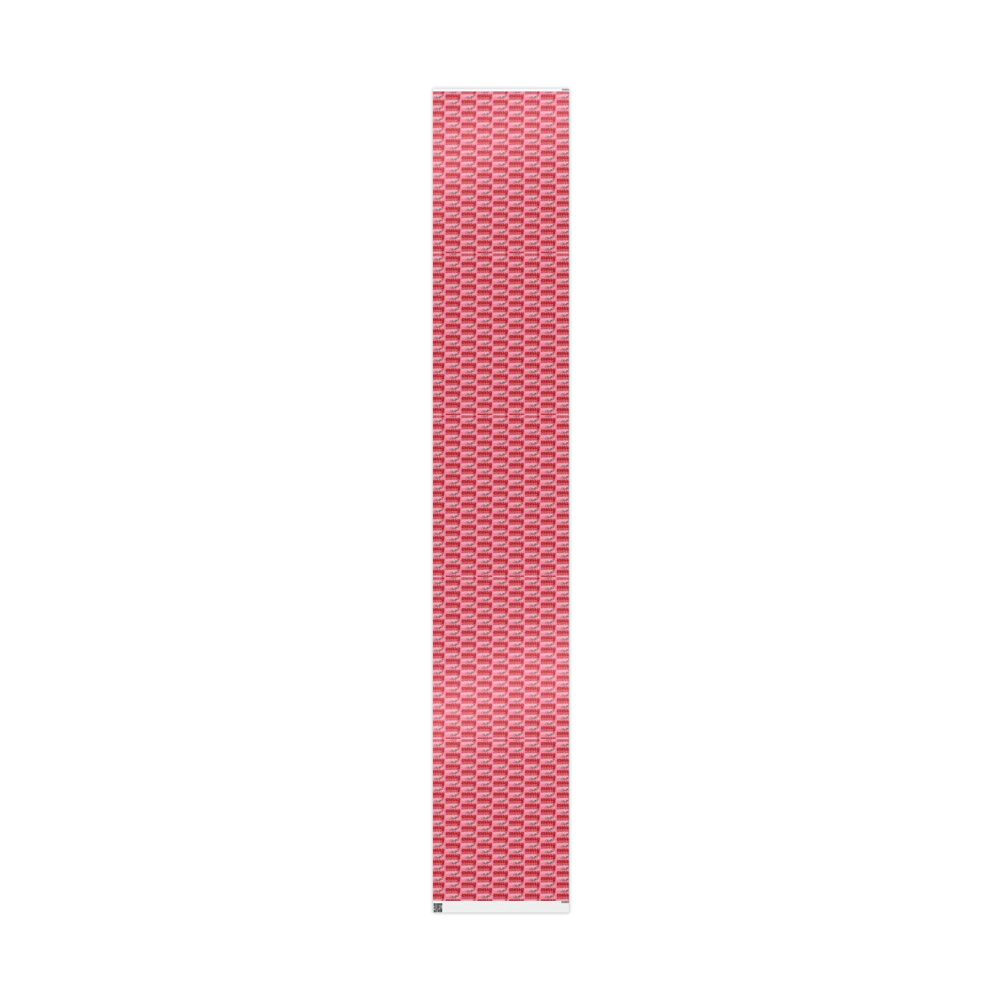 Merry Merry Merry Christmas Pink Retro Style Christmas Print Holiday Gift Wrap Paper - Glossy Or Matte