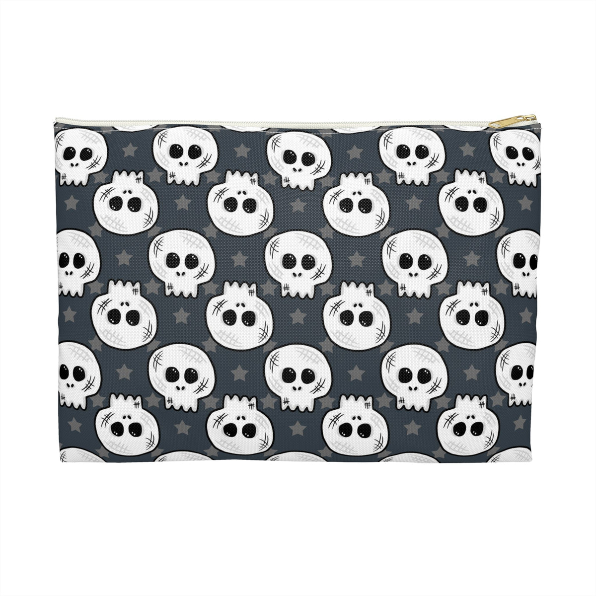 Skulls And Stars Halloween Print Polyester Accessory Pouch Travel Bag
