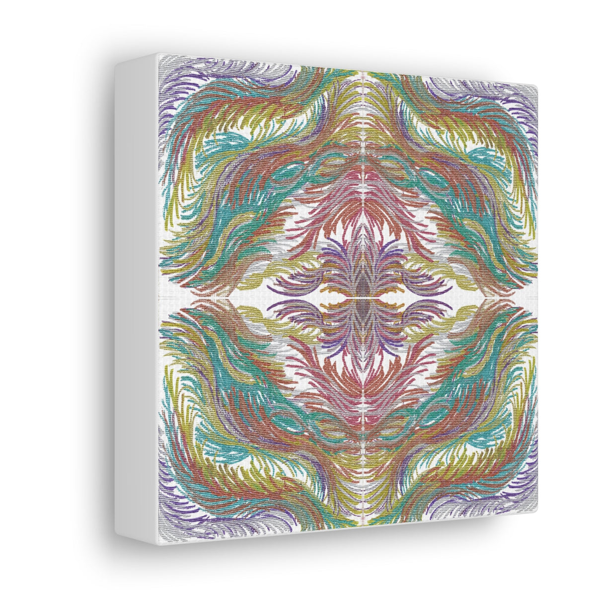 Space Feathers 4 Variation 3 Mosaic Caden Caraco Art Print Canvas Gallery Wrap