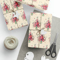Noel Pink Christmas Trees Mid Century Retro Christmas Print Holiday Gift Wrap Paper - Glossy Or Matte