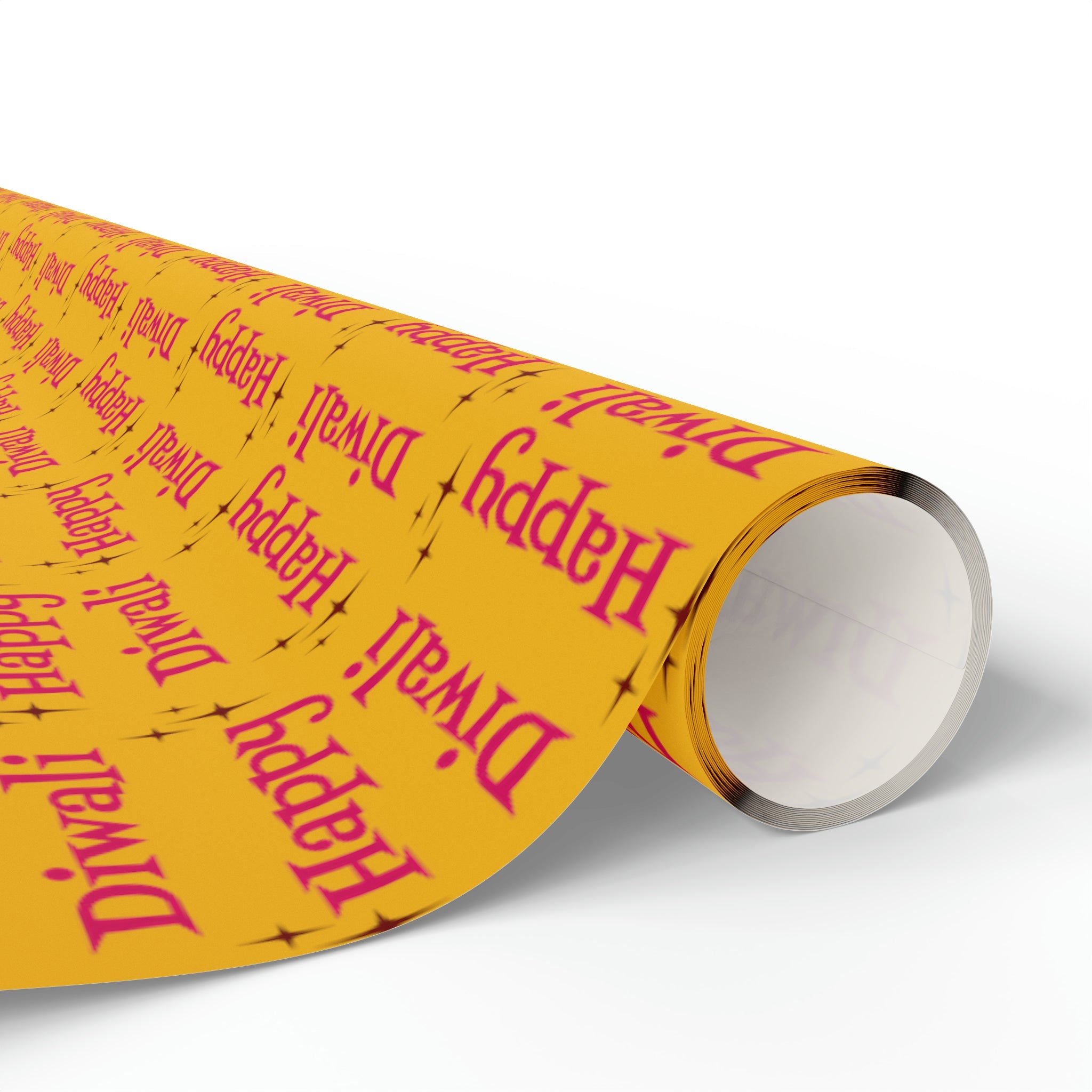 Happy Diwali Starburst Atomic Mid Century Retro Style Holiday Gift Wrap Paper - Glossy Or Matte