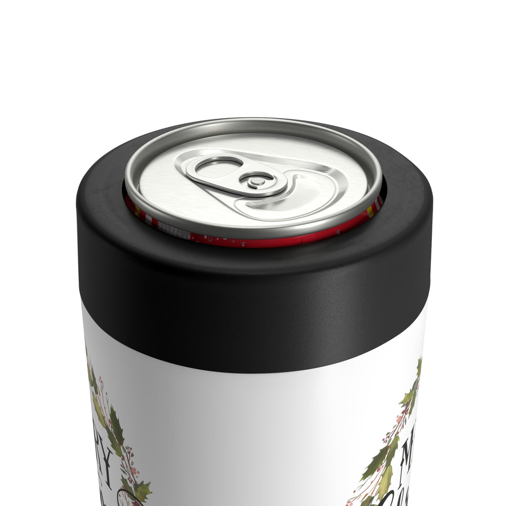 Merry Christmas Wreath Christmas Print Stainless Steel Can Holder