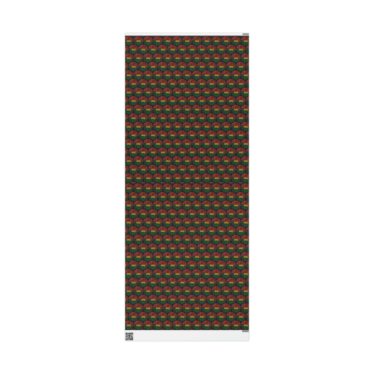 Merry And Bright Black Christmas Print Holiday Gift Wrap Paper - Glossy Or Matte