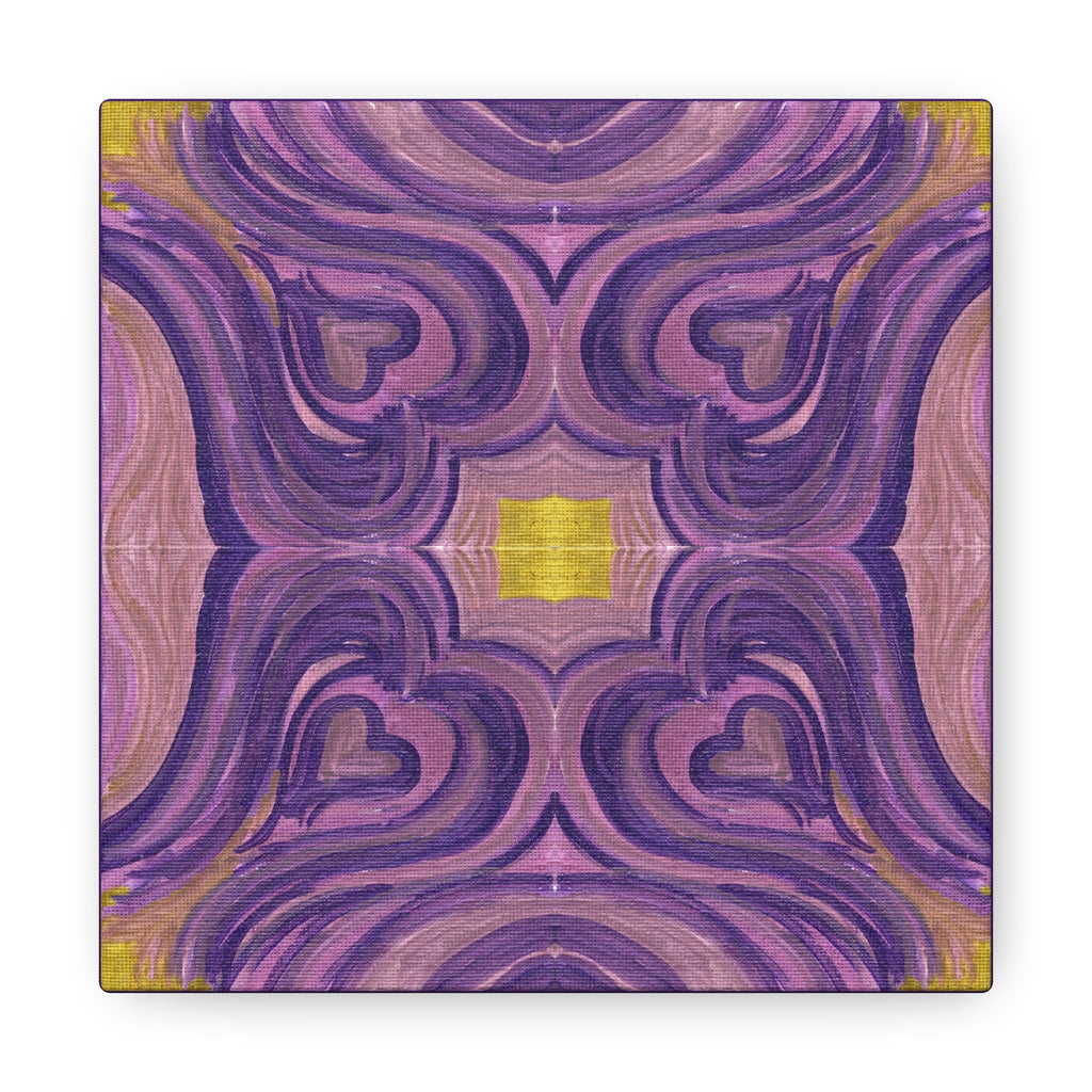 Purple Love Frequency Mosaic Caden Caraco Canvas Gallery Wrap