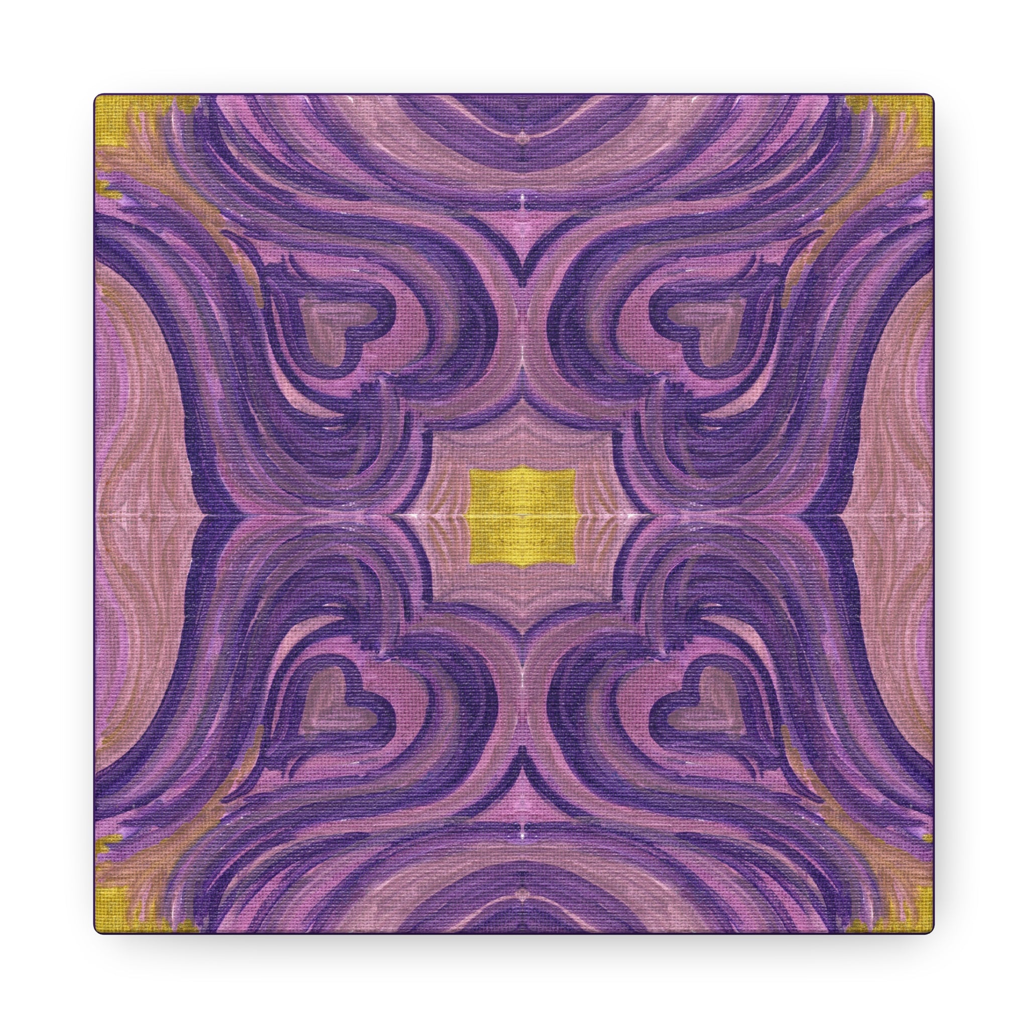 Purple Love Frequency Mosaic Caden Caraco Canvas Gallery Wrap