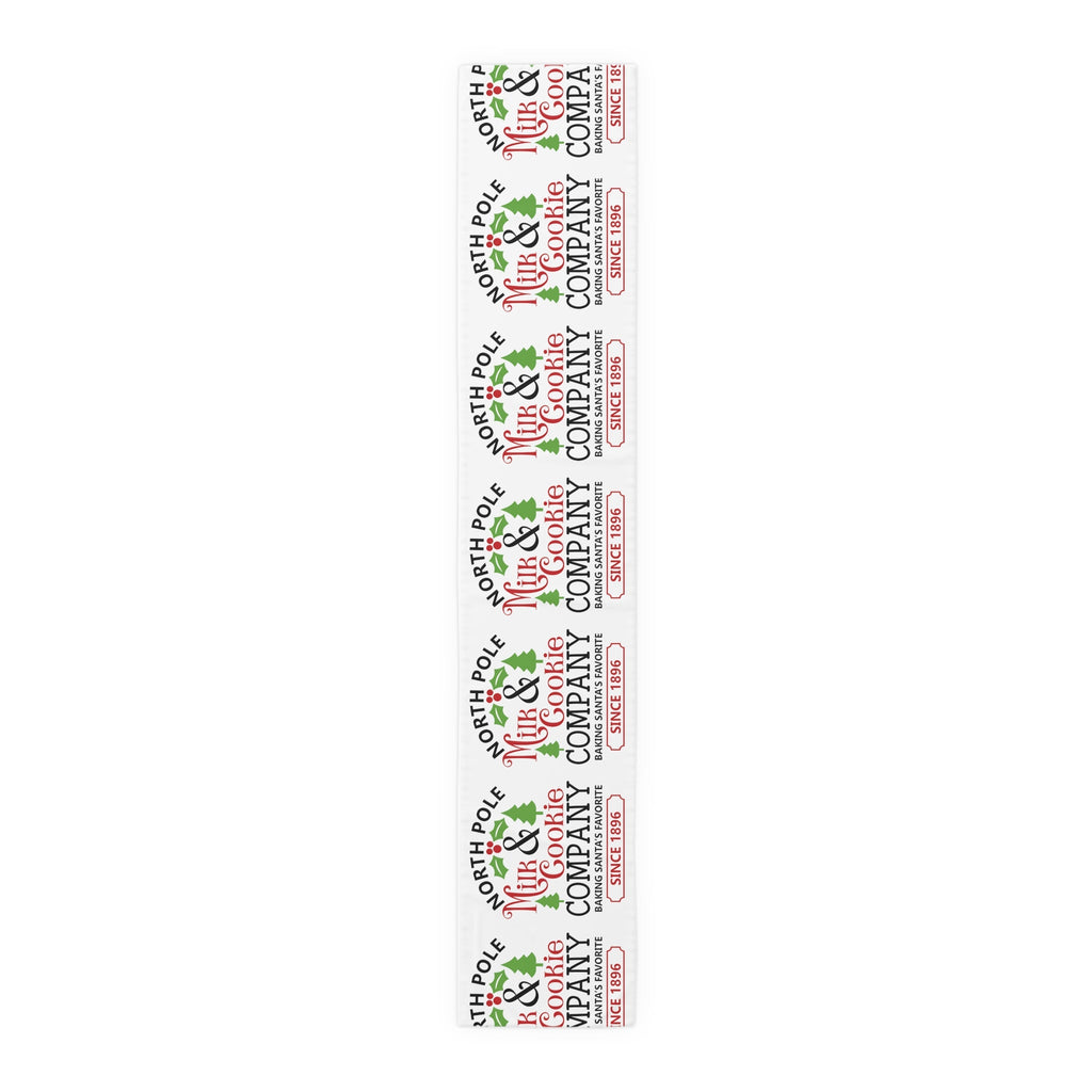 North Pole Milk And Cookie Company Christmas Print Home Decor Cotton Poly Table Runner