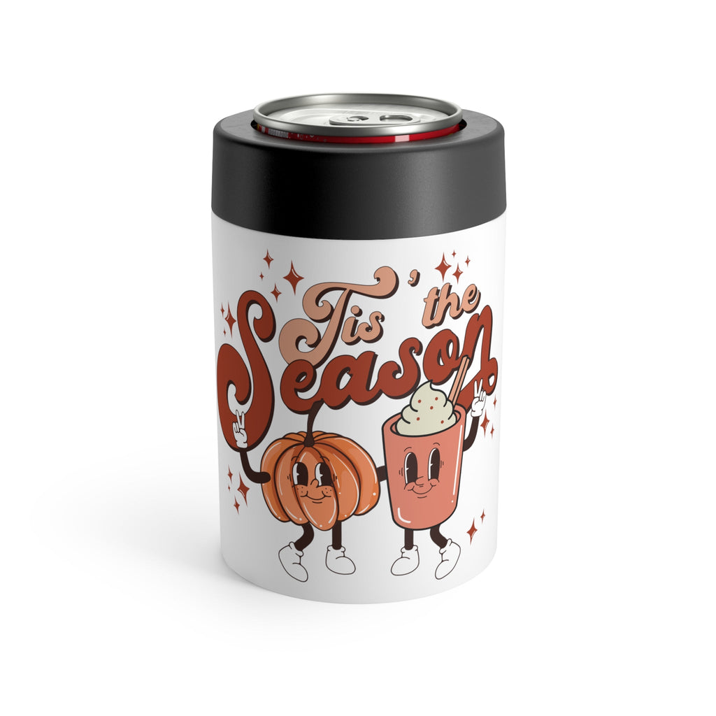 Tis The Season For Pumpkin Spice Retro Style Autumn Fall Lined Stainless Steel Can Holder