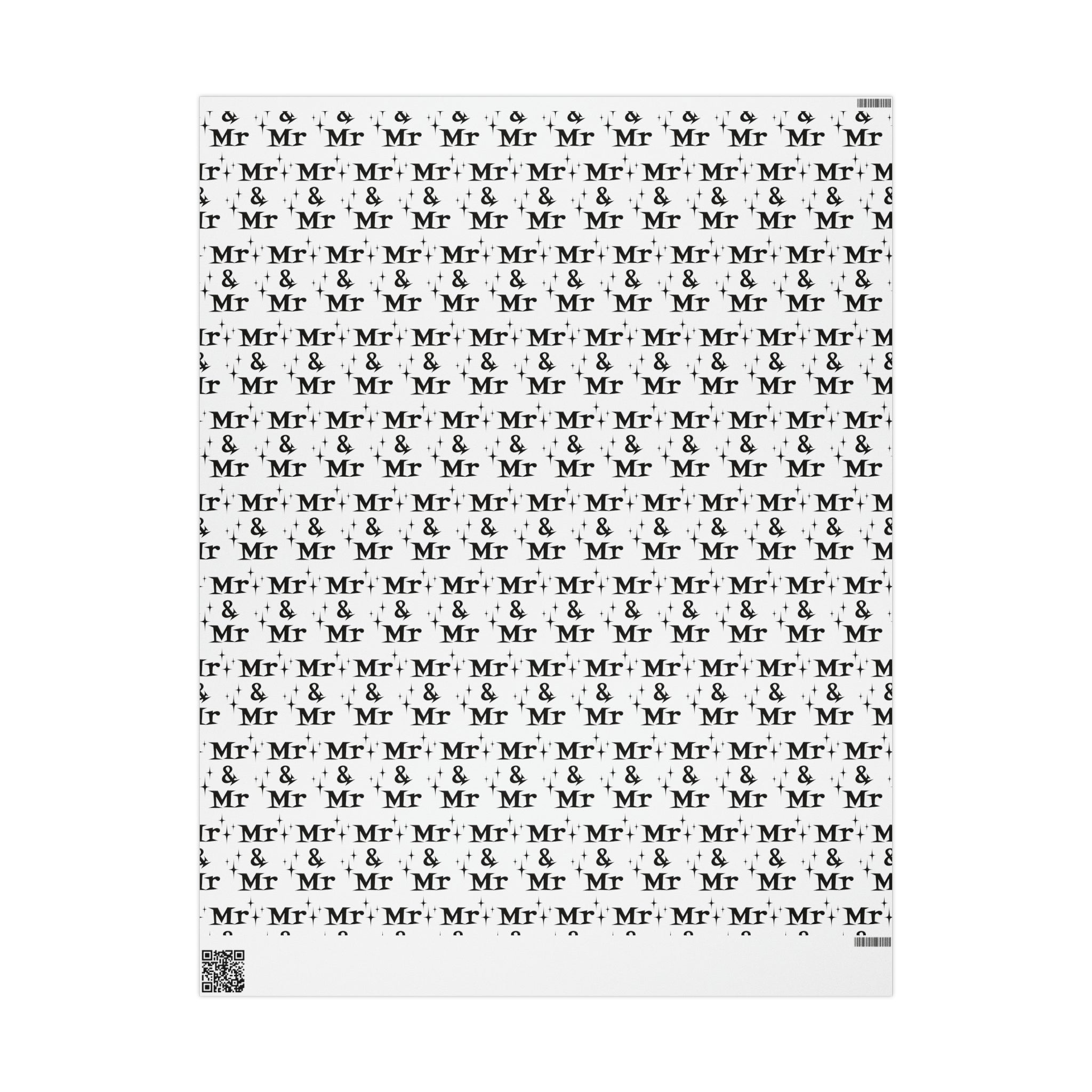 Mr. And Mr. Atomic Mid Century Retro Style Wedding Holiday Gift Wrap Paper - Glossy Or Matte