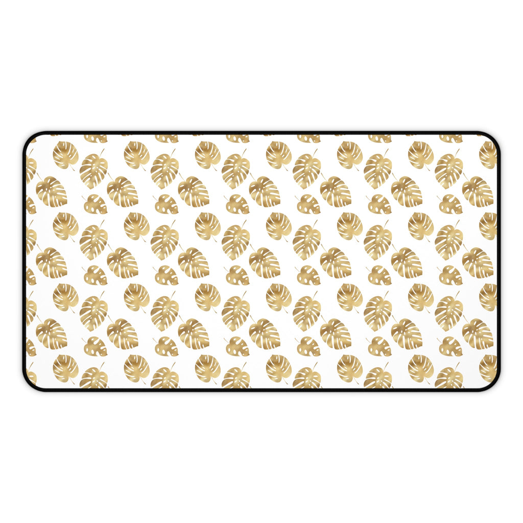 Gold Palm Leaves Desk Mat - 3 size options