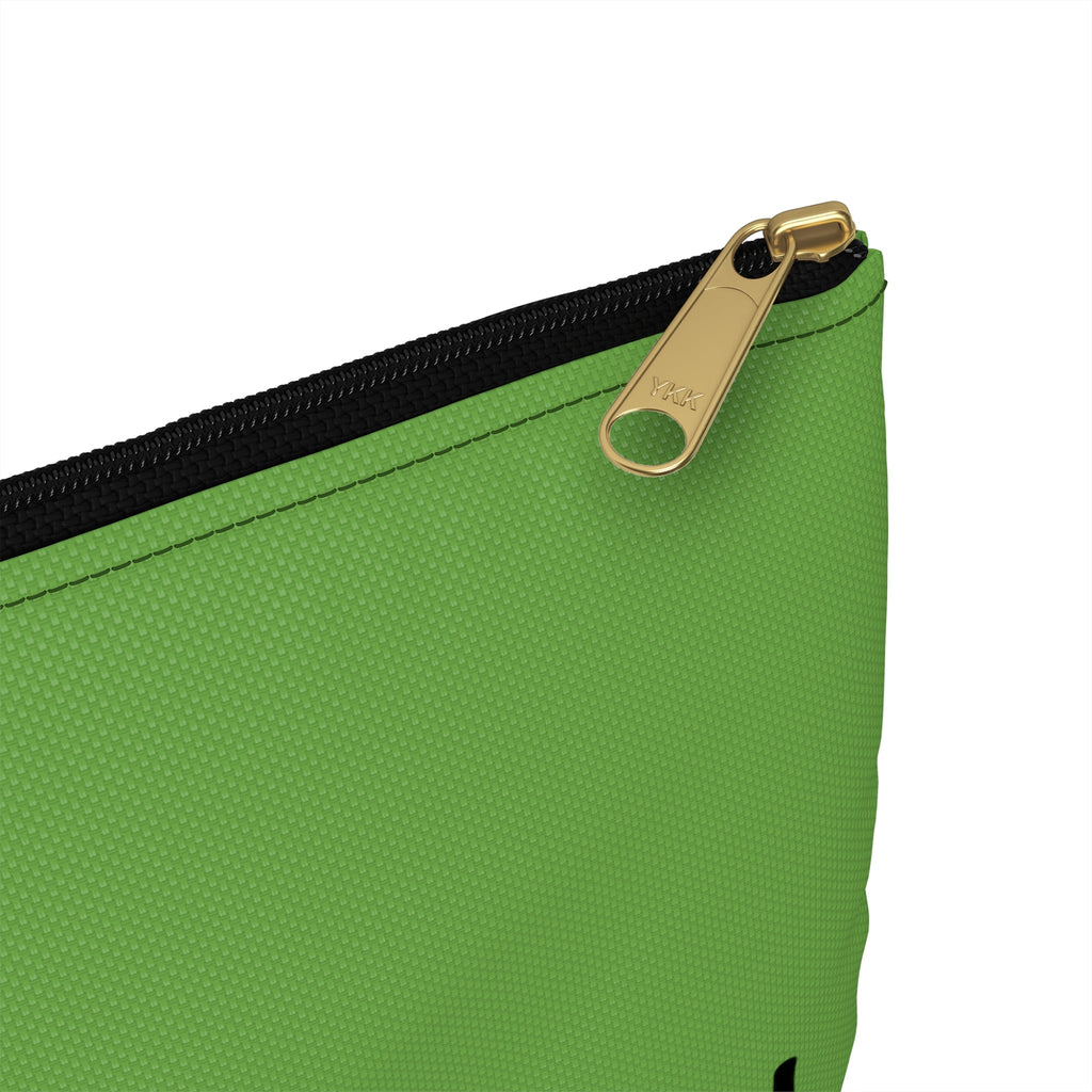 Merry Christmas Green Mid Century Retro Christmas Print Polyester Accessory Travel Pouch