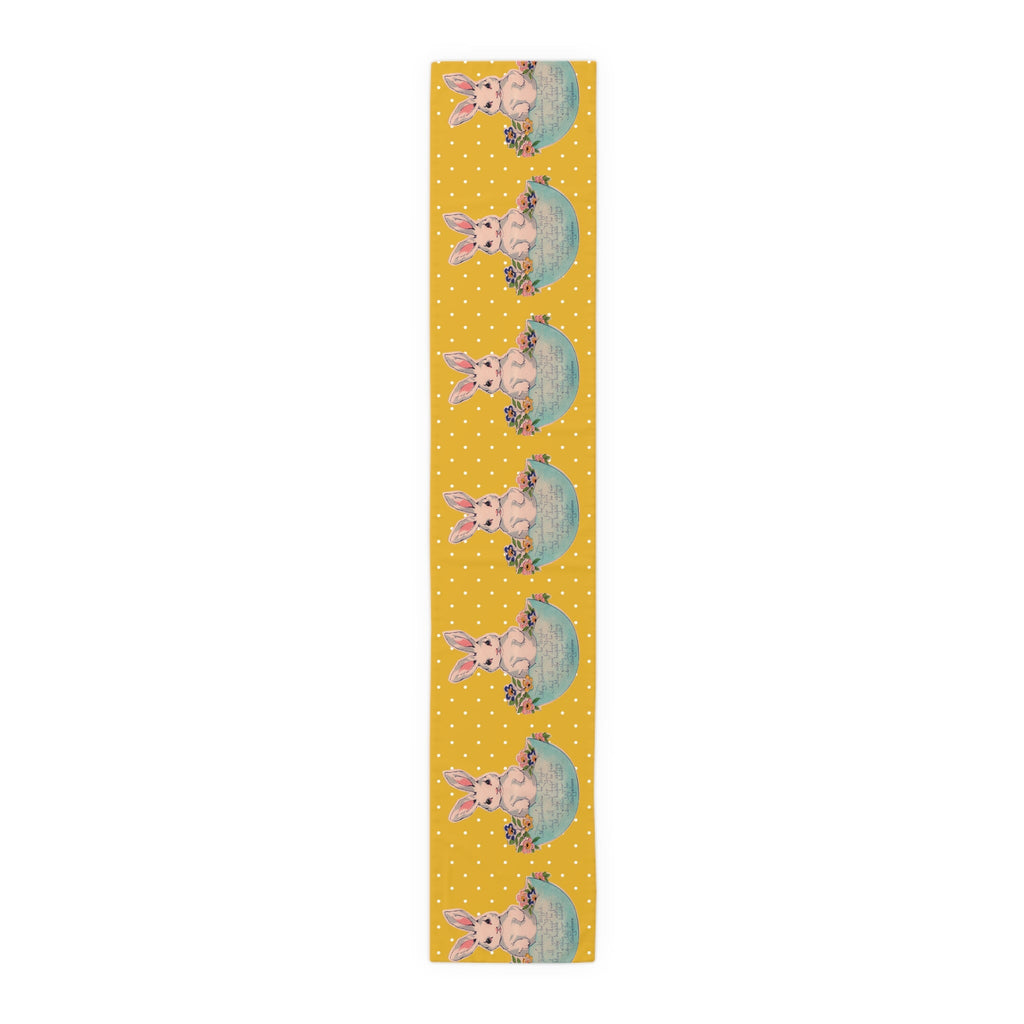 Easter Table Runner Vintage Easter Bunny Spring Poem