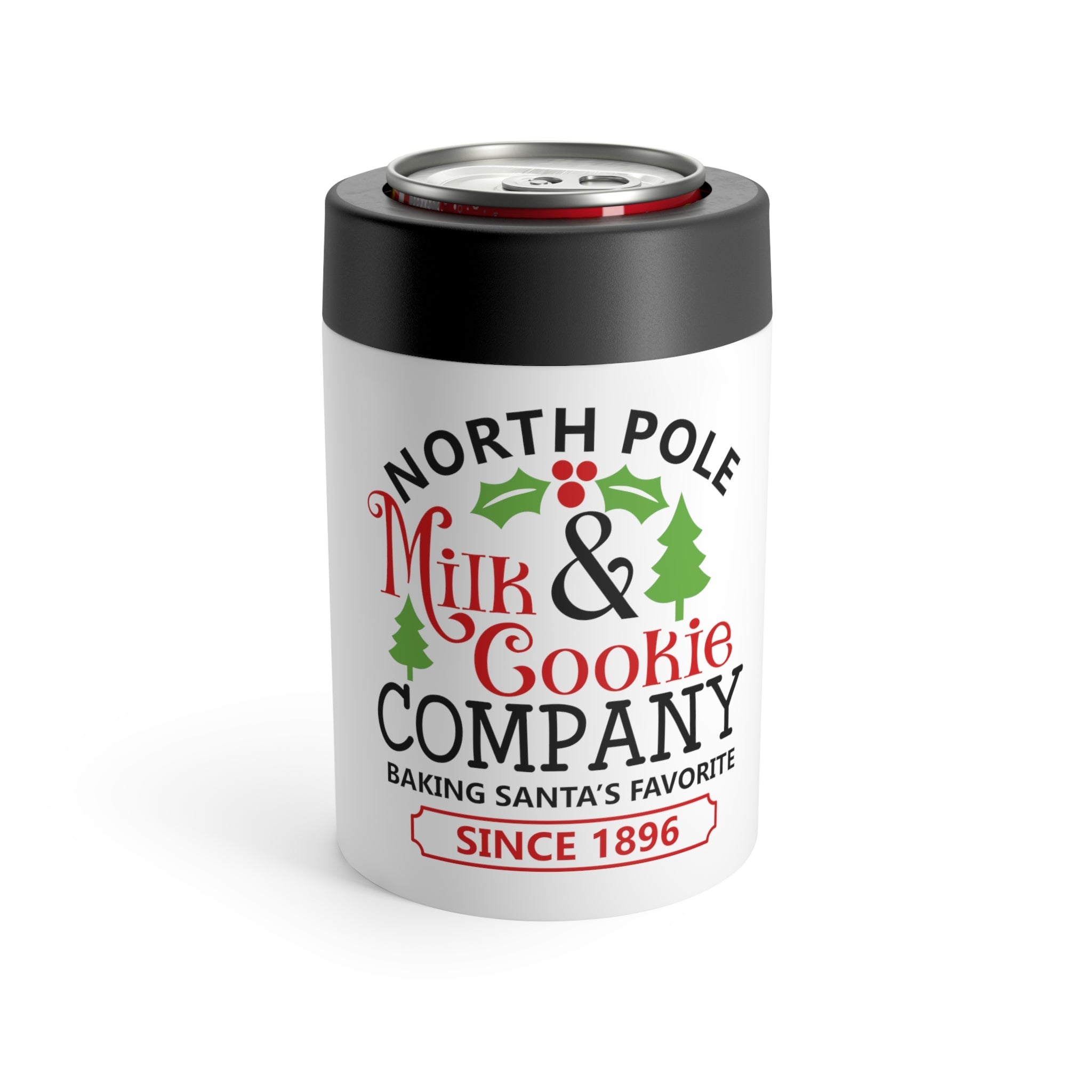 North Pole Milk And Cookie Company Christmas Stainless Steel Can Holder