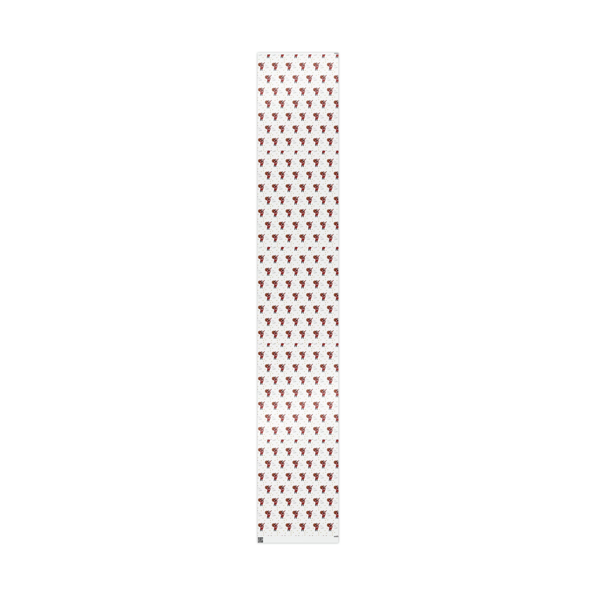 Merry Christmas Diverse Black Santa Gold Stars Retro Holiday Gift Wrap Paper - Glossy Or Matte