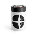 Mid Century Airplane Globe Retro Travel Print Lined Stainless Steel Can Holder