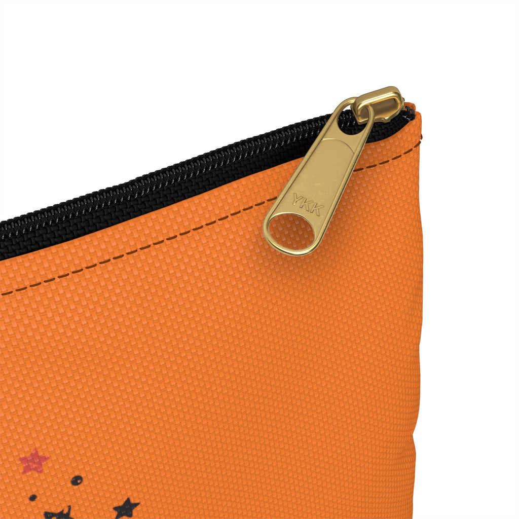 Stay Spooky Devil Distressed Style Halloween Print Polyester Accessory Pouch Travel Bag
