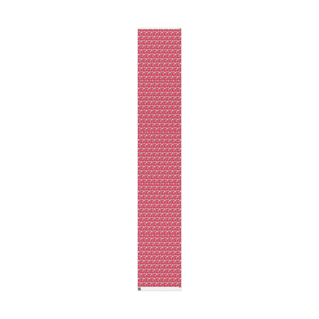 Greetings Christmas Ornaments Pink Retro Style Christmas Holiday Gift Wrap Paper - Glossy Or Matte