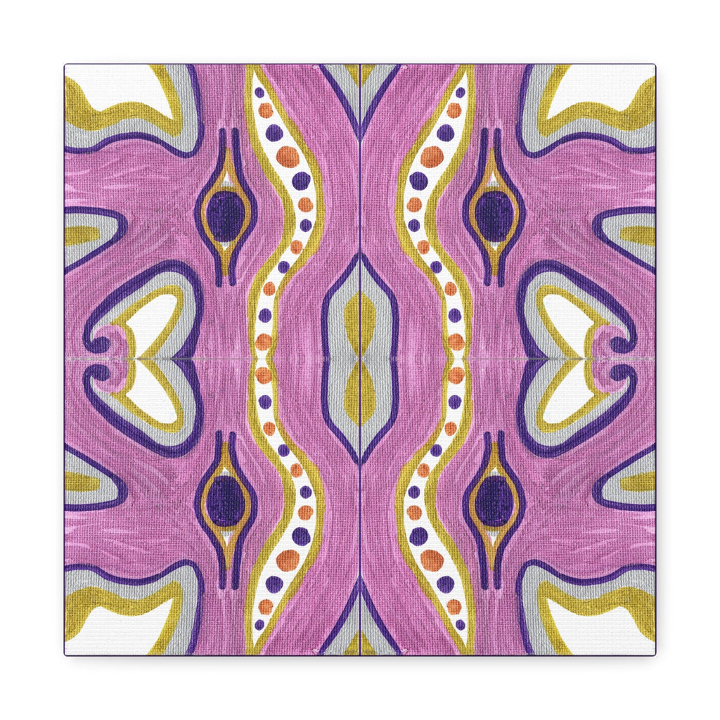 Purple E Mosiac Caden Caraco Canvas Gallery Wrap