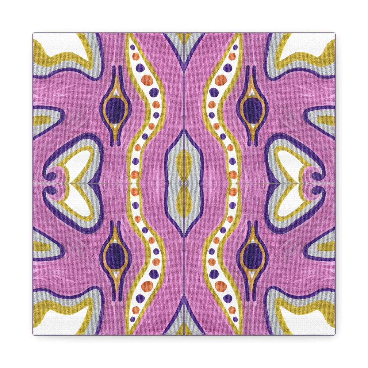 Purple E Mosiac Caden Caraco Canvas Gallery Wrap