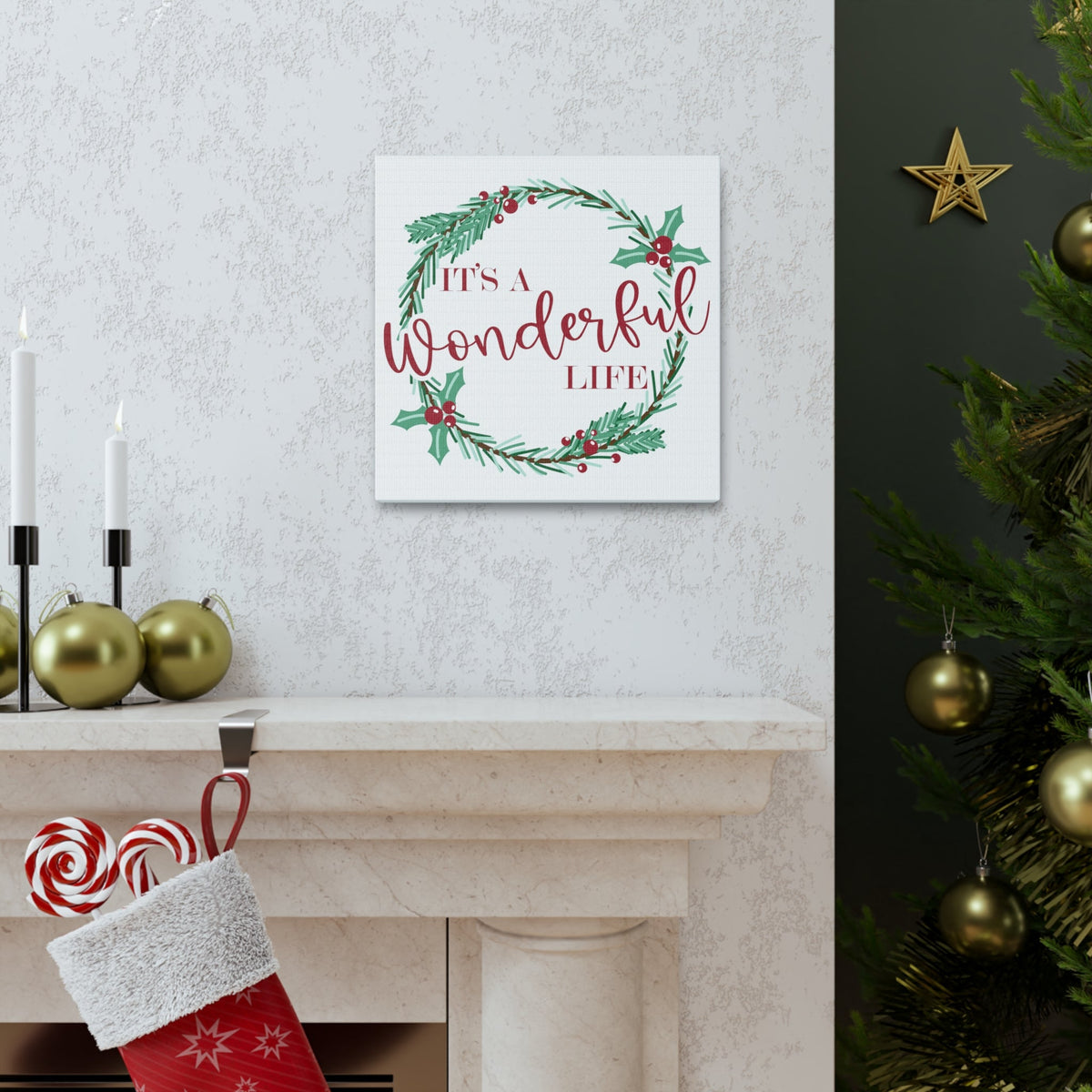 It's A Wonderfull Life Retro Style Canvas Gallery Wraps
