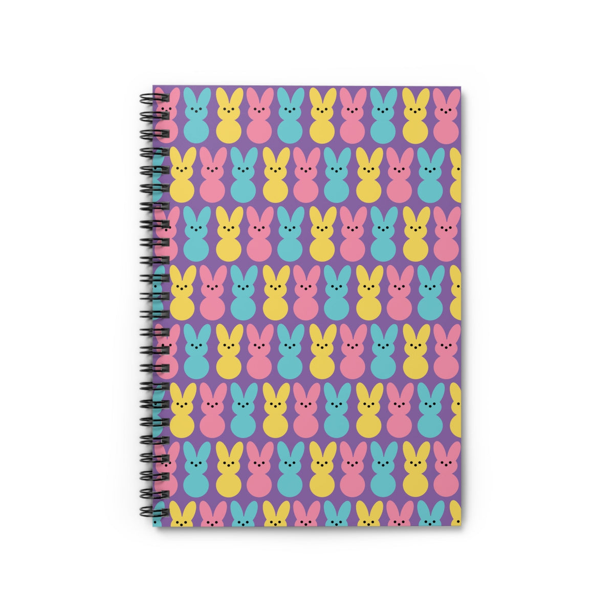 Pastel Marshmallow Bunnies Spring Easter Spiral Journal Notebook