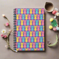 Pastel Marshmallow Bunnies Spring Easter Spiral Journal Notebook